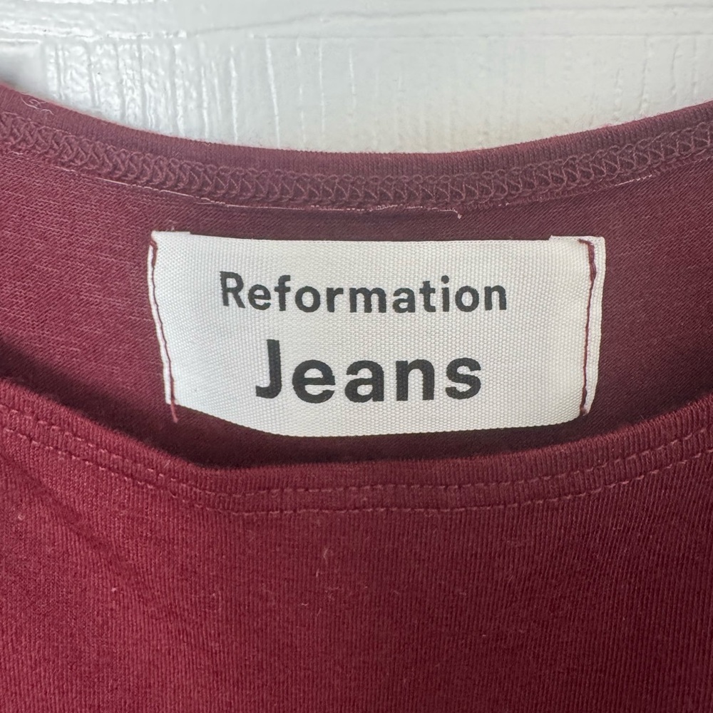 Reformation Deep Burgundy Midi Dress - Picture 4 of 5